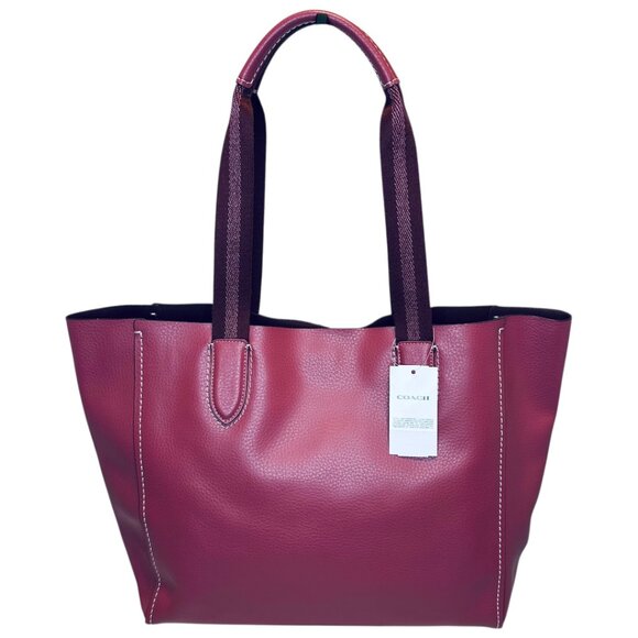Coach Leather in Rouge Derby Tote (NWT) - Picture 2 of 7